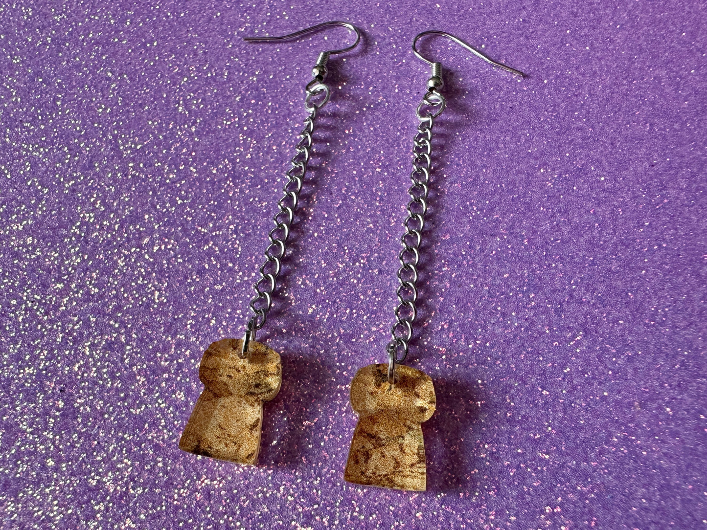 Champagne Cork Earrings: Laser Cut Acrylic Champagne Corks, NYE, New Year's Eve Party, Great Gatsby, Alcohol, Best Gifts for Her/Him/Them