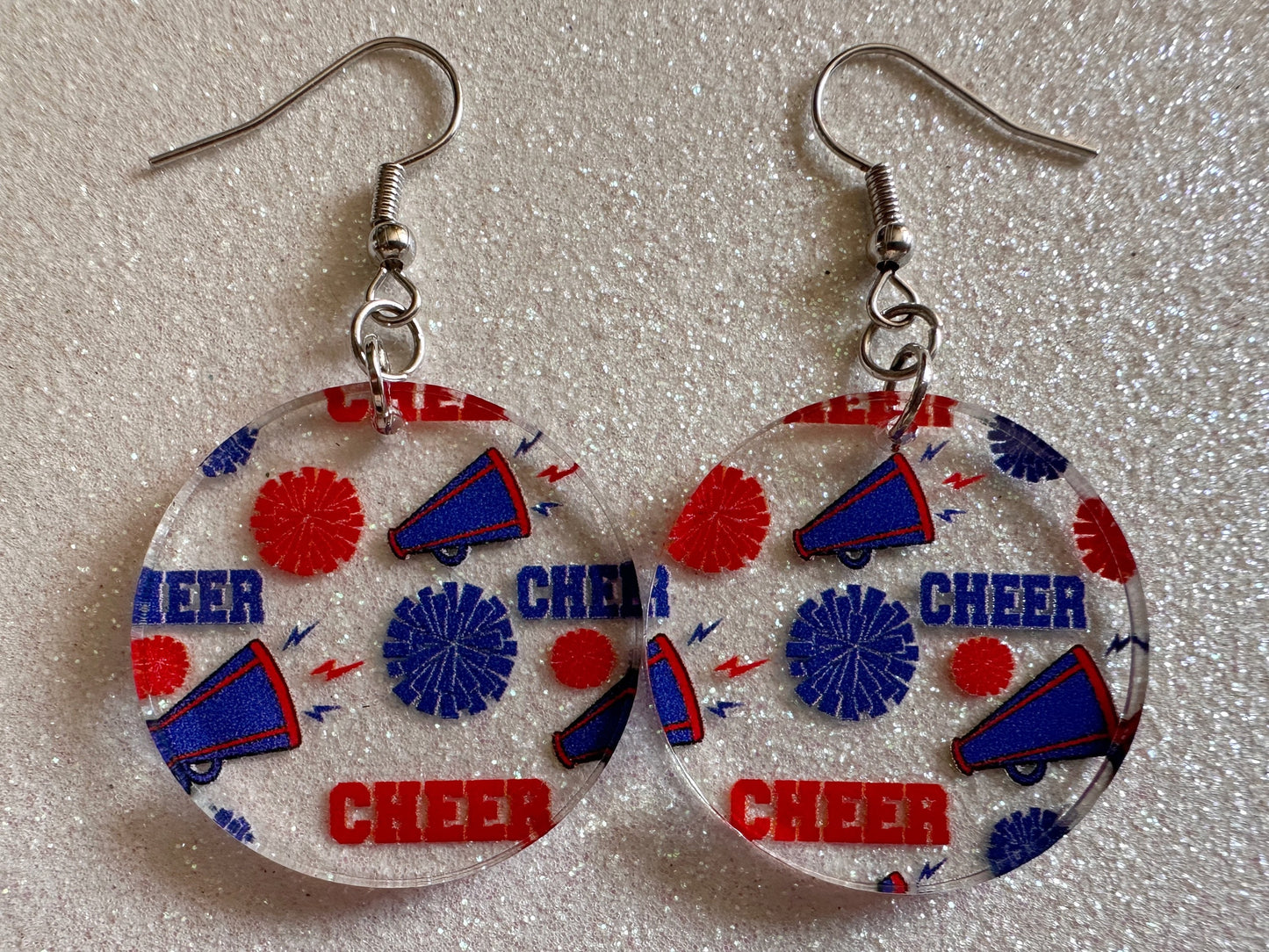 Cheerleading Earrings: Laser Cut Acrylic Earrings, Sports, Chearleader, Cheer, Cheer Captain, Sport Team, Sport, Best Gifts for Her/Him/Them