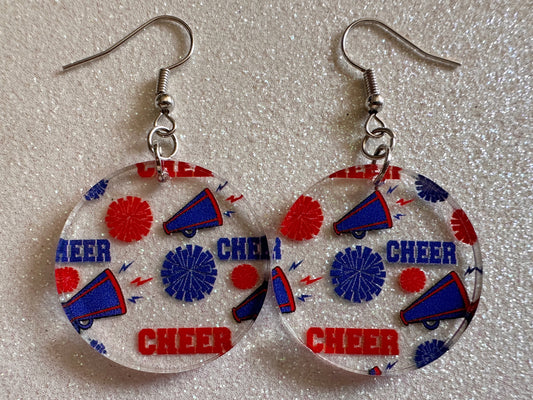 Cheerleading Earrings: Laser Cut Acrylic Earrings, Sports, Chearleader, Cheer, Cheer Captain, Sport Team, Sport, Best Gifts for Her/Him/Them