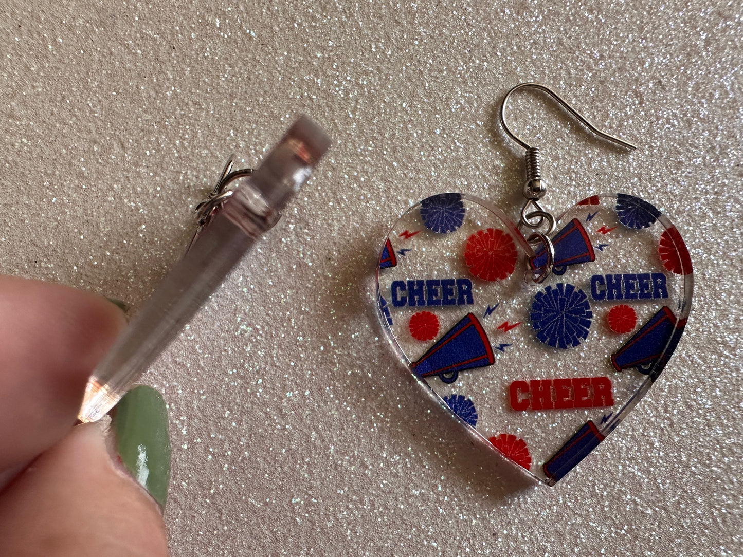 Cheerleading Earrings: Laser Cut Acrylic Earrings, Sports, Chearleader, Cheer, Cheer Captain, Sport Team, Sport, Best Gifts for Her/Him/Them