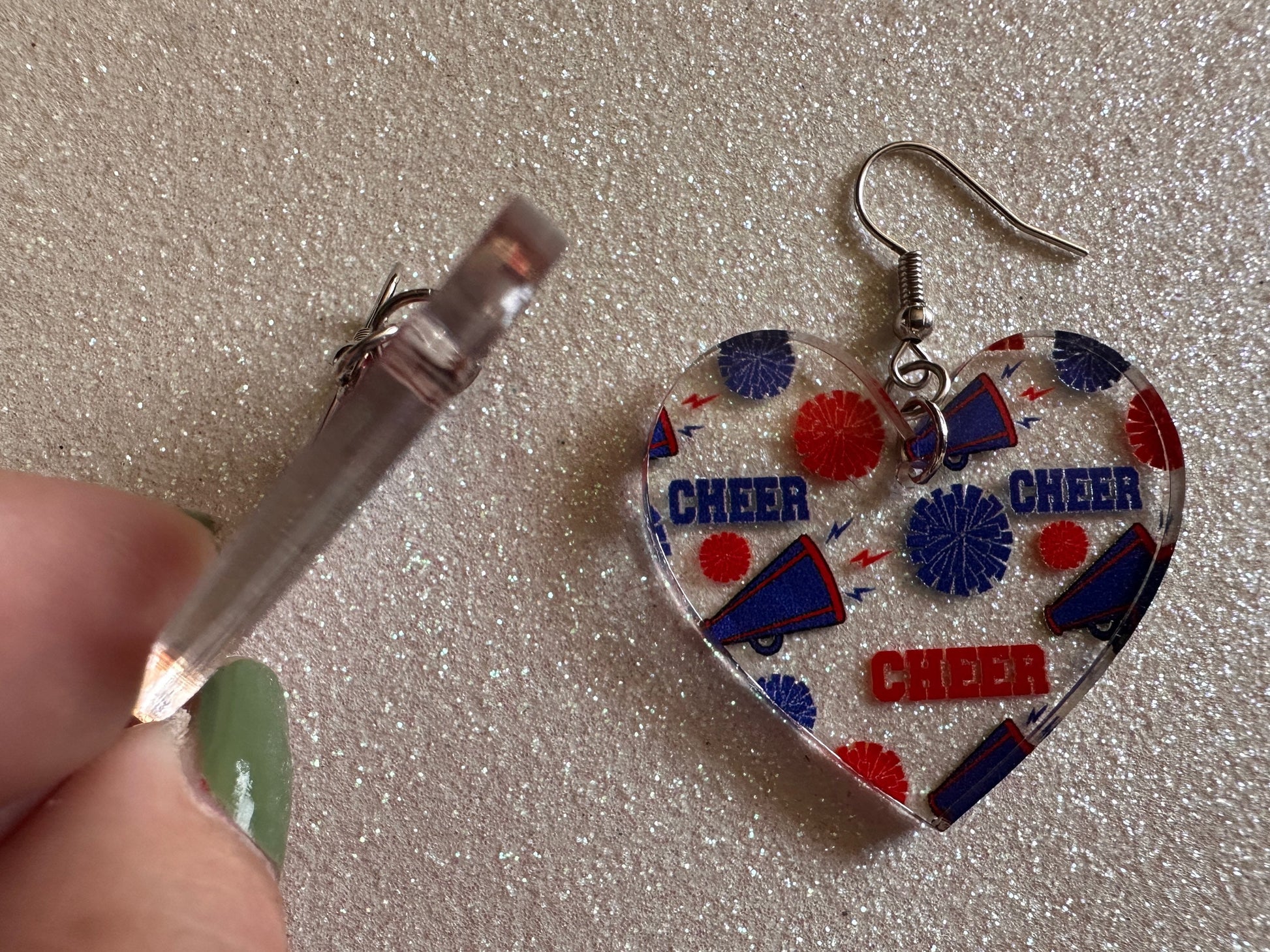 Cheerleading Earrings: Laser Cut Acrylic Earrings, Sports, Chearleader, Cheer, Cheer Captain, Sport Team, Sport, Best Gifts for Her/Him/Them