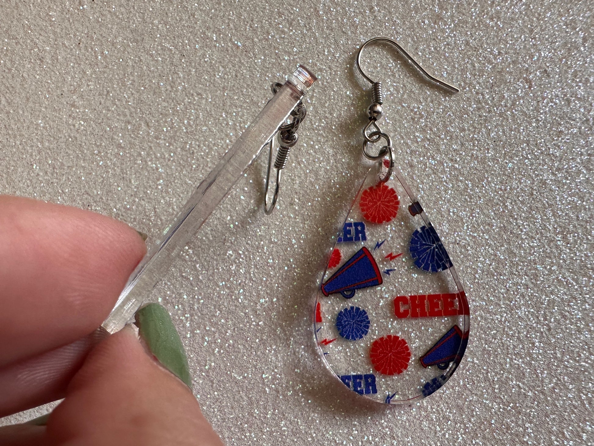 Cheerleading Earrings: Laser Cut Acrylic Earrings, Sports, Chearleader, Cheer, Cheer Captain, Sport Team, Sport, Best Gifts for Her/Him/Them