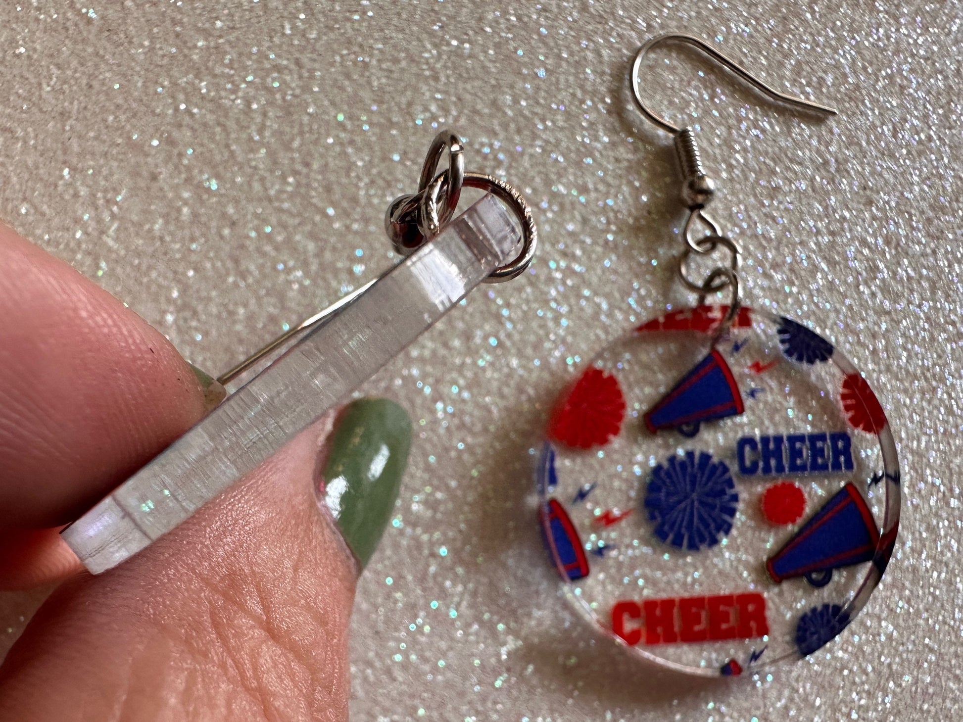 Cheerleading Earrings: Laser Cut Acrylic Earrings, Sports, Chearleader, Cheer, Cheer Captain, Sport Team, Sport, Best Gifts for Her/Him/Them