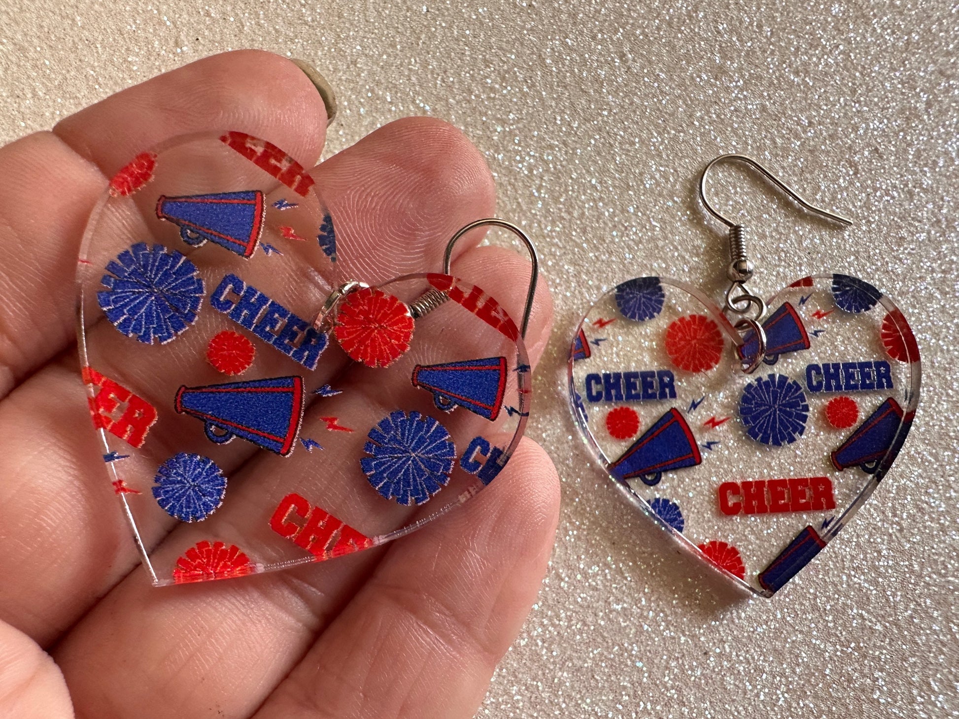 Cheerleading Earrings: Laser Cut Acrylic Earrings, Sports, Chearleader, Cheer, Cheer Captain, Sport Team, Sport, Best Gifts for Her/Him/Them