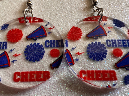 Cheerleading Earrings: Laser Cut Acrylic Earrings, Sports, Chearleader, Cheer, Cheer Captain, Sport Team, Sport, Best Gifts for Her/Him/Them