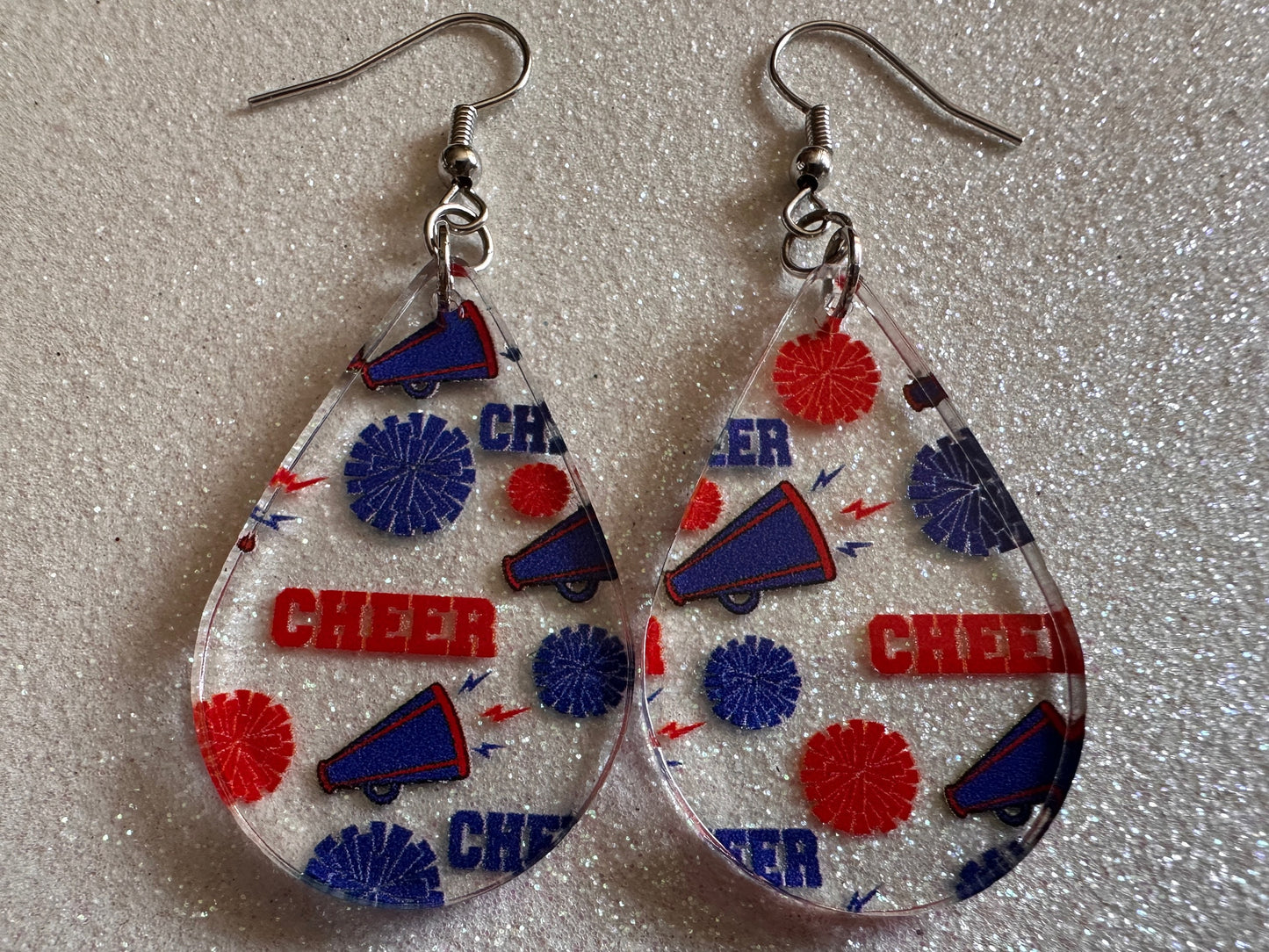 Cheerleading Earrings: Laser Cut Acrylic Earrings, Sports, Chearleader, Cheer, Cheer Captain, Sport Team, Sport, Best Gifts for Her/Him/Them
