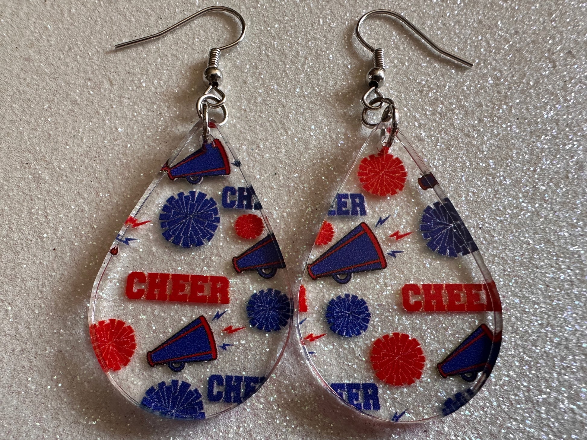 Cheerleading Earrings: Laser Cut Acrylic Earrings, Sports, Chearleader, Cheer, Cheer Captain, Sport Team, Sport, Best Gifts for Her/Him/Them