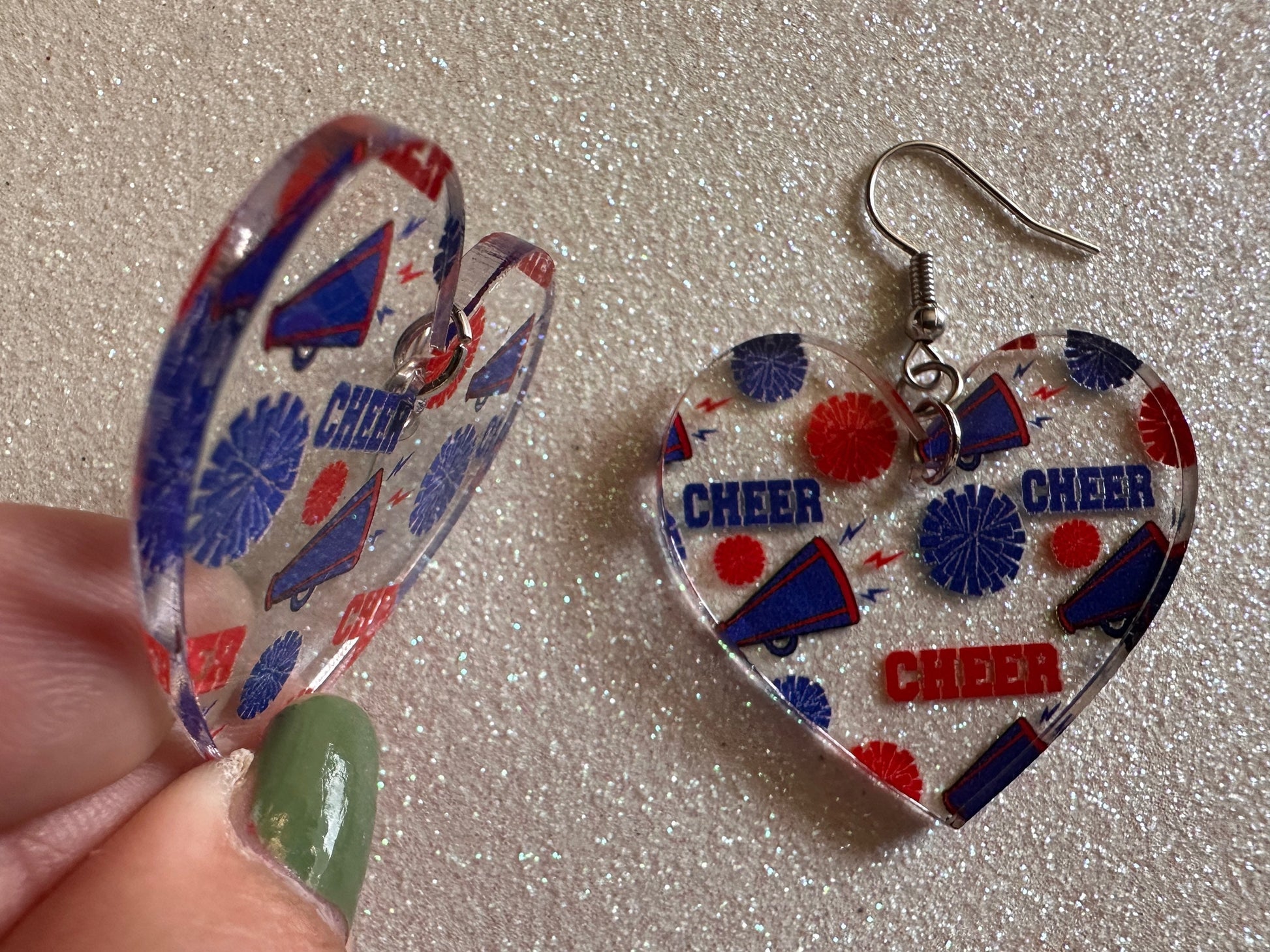 Cheerleading Earrings: Laser Cut Acrylic Earrings, Sports, Chearleader, Cheer, Cheer Captain, Sport Team, Sport, Best Gifts for Her/Him/Them