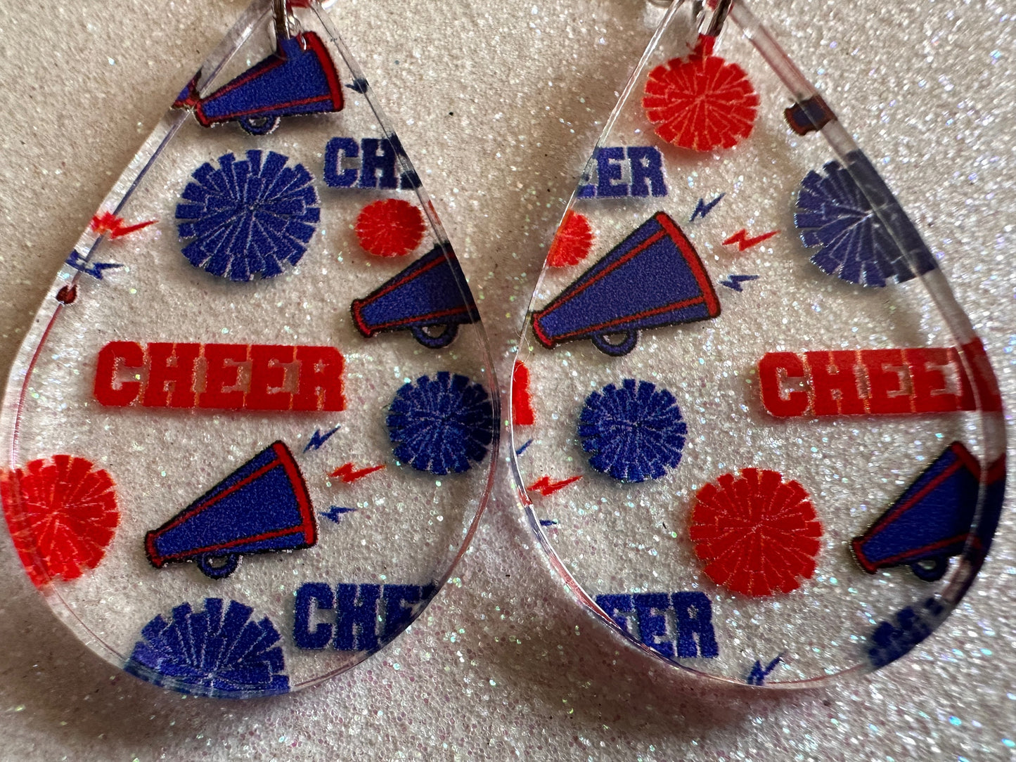 Cheerleading Earrings: Laser Cut Acrylic Earrings, Sports, Chearleader, Cheer, Cheer Captain, Sport Team, Sport, Best Gifts for Her/Him/Them