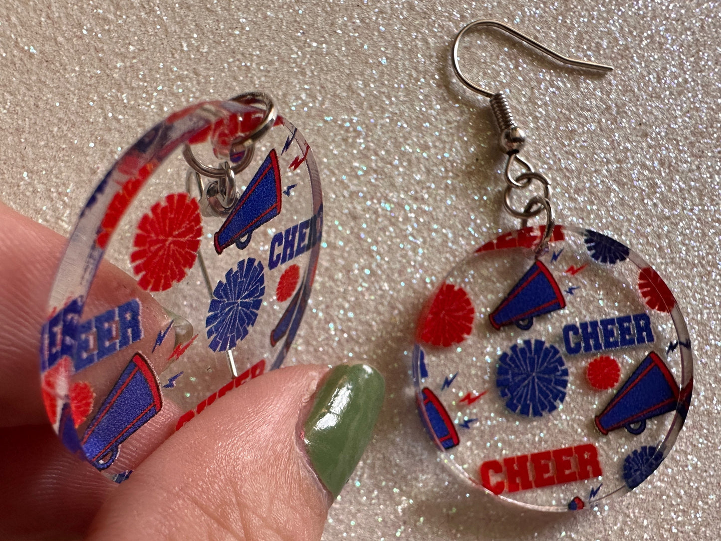 Cheerleading Earrings: Laser Cut Acrylic Earrings, Sports, Chearleader, Cheer, Cheer Captain, Sport Team, Sport, Best Gifts for Her/Him/Them
