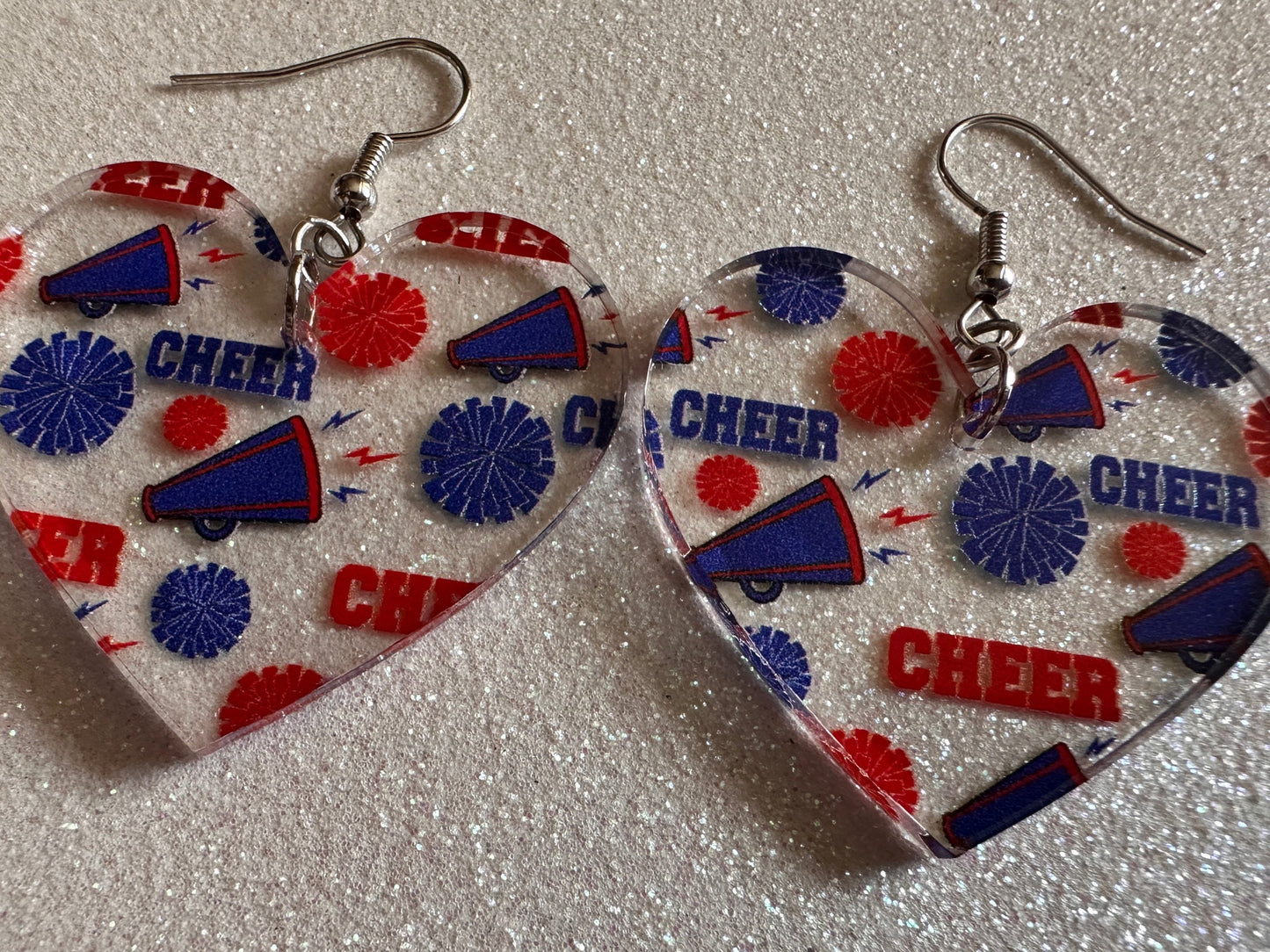 Cheerleading Earrings: Laser Cut Acrylic Earrings, Sports, Chearleader, Cheer, Cheer Captain, Sport Team, Sport, Best Gifts for Her/Him/Them