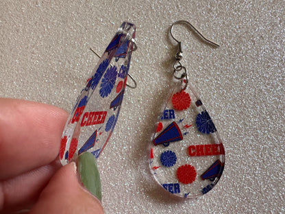Cheerleading Earrings: Laser Cut Acrylic Earrings, Sports, Chearleader, Cheer, Cheer Captain, Sport Team, Sport, Best Gifts for Her/Him/Them