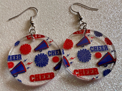 Cheerleading Earrings: Laser Cut Acrylic Earrings, Sports, Chearleader, Cheer, Cheer Captain, Sport Team, Sport, Best Gifts for Her/Him/Them