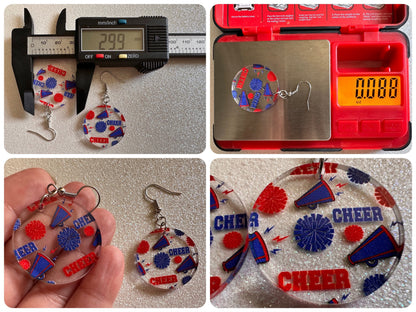 Cheerleading Earrings: Laser Cut Acrylic Earrings, Sports, Chearleader, Cheer, Cheer Captain, Sport Team, Sport, Best Gifts for Her/Him/Them