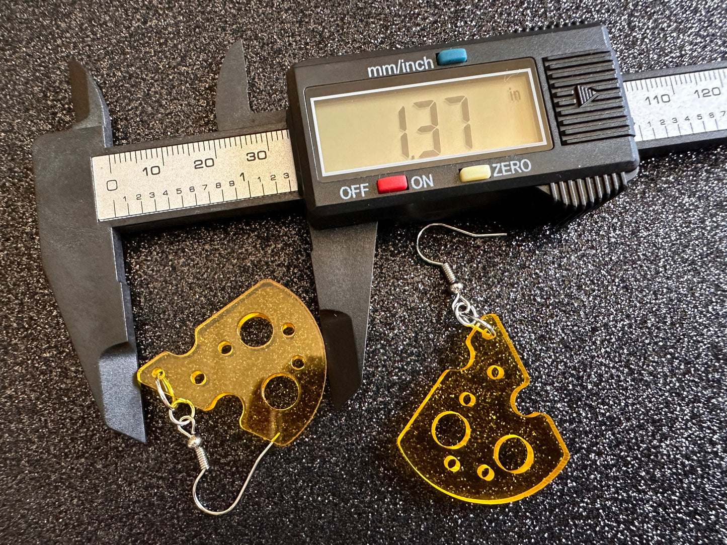 Cheese Slice Earrings: Laser Cut Acrylic Cheese, Dairy, Cow, Swiss Cheese, Slices, Food Earrings, Best Gifts for Her/Him/Them