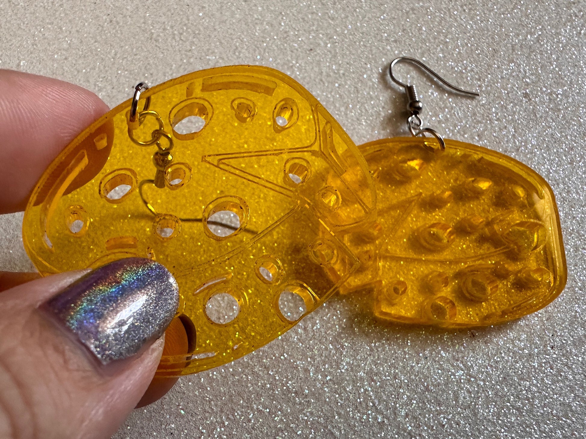 Cheese Wheel Earrings: Laser Cut Acrylic Cheese, Wheel of Cheese, Dairy, Cow, Swiss Cheese, Slices, Food Earrings, Gifts for Her/Him/Them
