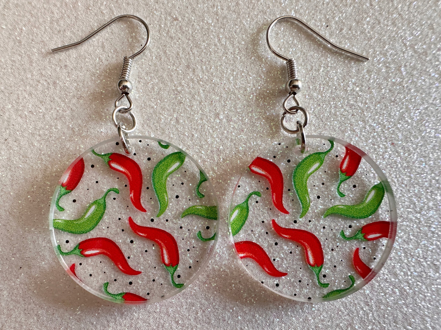 Chilli Pepper Earrings: Laser Cut Acrylic Peppers, Vegetables, Veggies, Gardening, Spicy, Food Earrings, Green, Best Gifts for Her/Him/Them