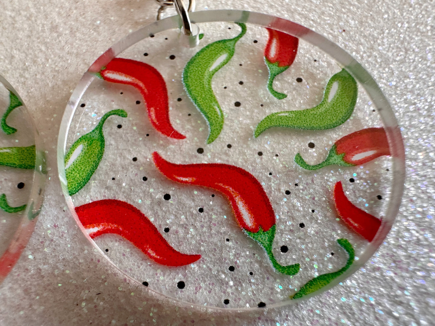 Chilli Pepper Earrings: Laser Cut Acrylic Peppers, Vegetables, Veggies, Gardening, Spicy, Food Earrings, Green, Best Gifts for Her/Him/Them
