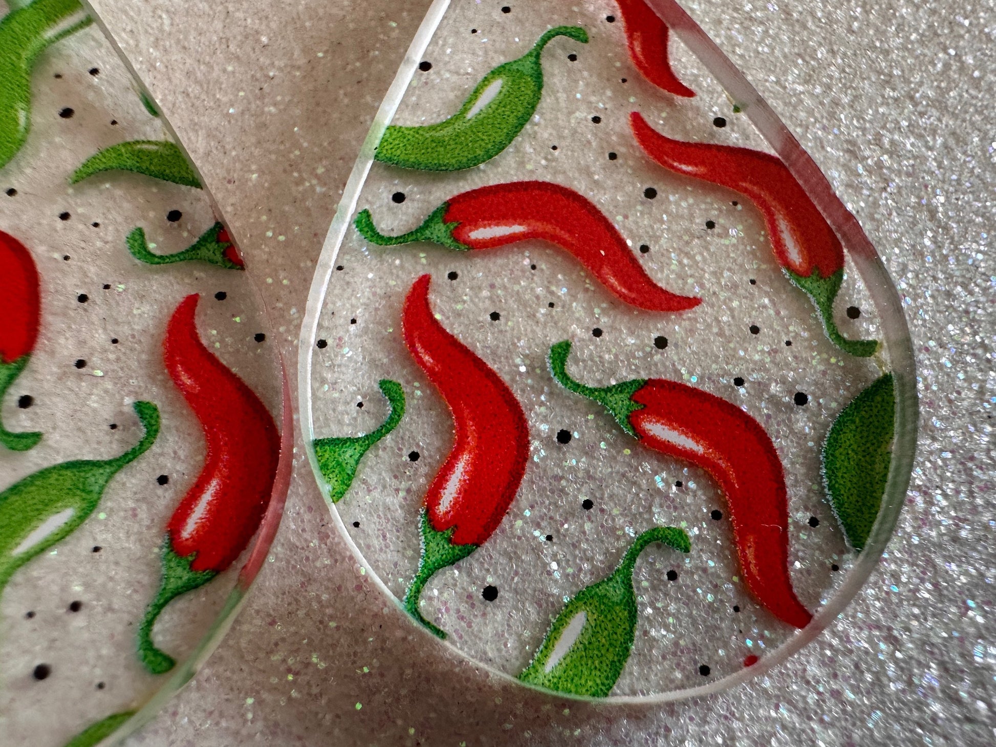 Chilli Pepper Earrings: Laser Cut Acrylic Peppers, Vegetables, Veggies, Gardening, Spicy, Food Earrings, Green, Best Gifts for Her/Him/Them