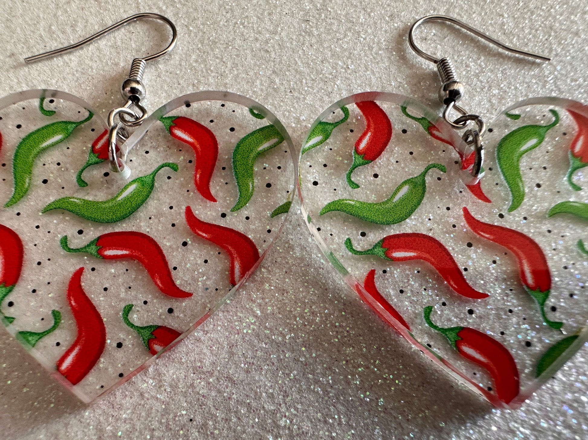 Chilli Pepper Earrings: Laser Cut Acrylic Peppers, Vegetables, Veggies, Gardening, Spicy, Food Earrings, Green, Best Gifts for Her/Him/Them