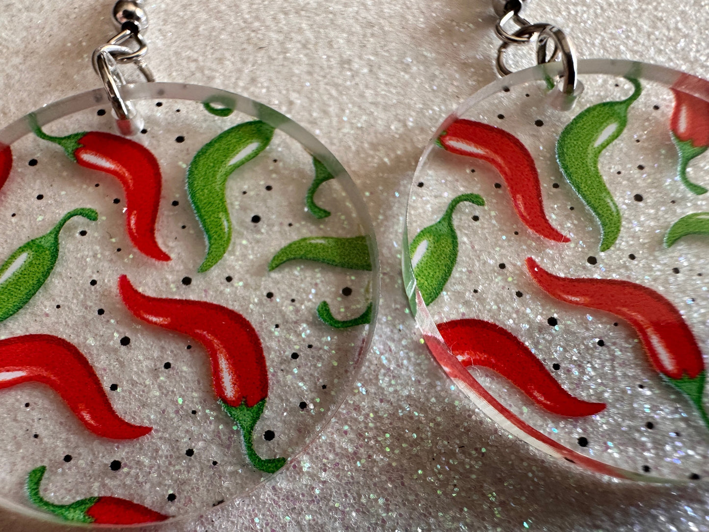 Chilli Pepper Earrings: Laser Cut Acrylic Peppers, Vegetables, Veggies, Gardening, Spicy, Food Earrings, Green, Best Gifts for Her/Him/Them