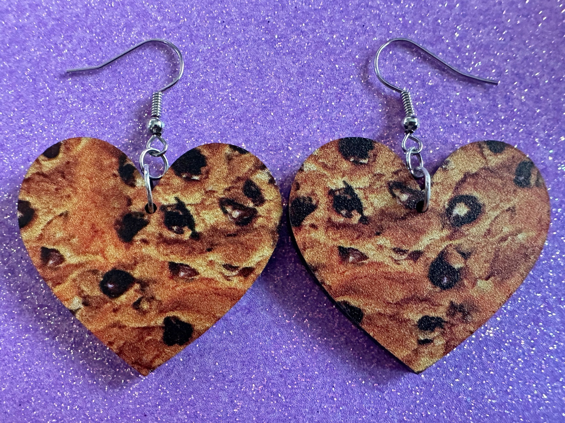 Chocolate Chip Cookie Earrings: Laser Cut Acrylic Cookies, Bakery, Snack, Dessert, Food Earrings, Biscuit, Best Gifts for Her/Him/Them