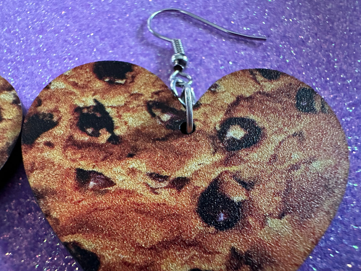 Chocolate Chip Cookie Earrings: Laser Cut Acrylic Cookies, Bakery, Snack, Dessert, Food Earrings, Biscuit, Best Gifts for Her/Him/Them