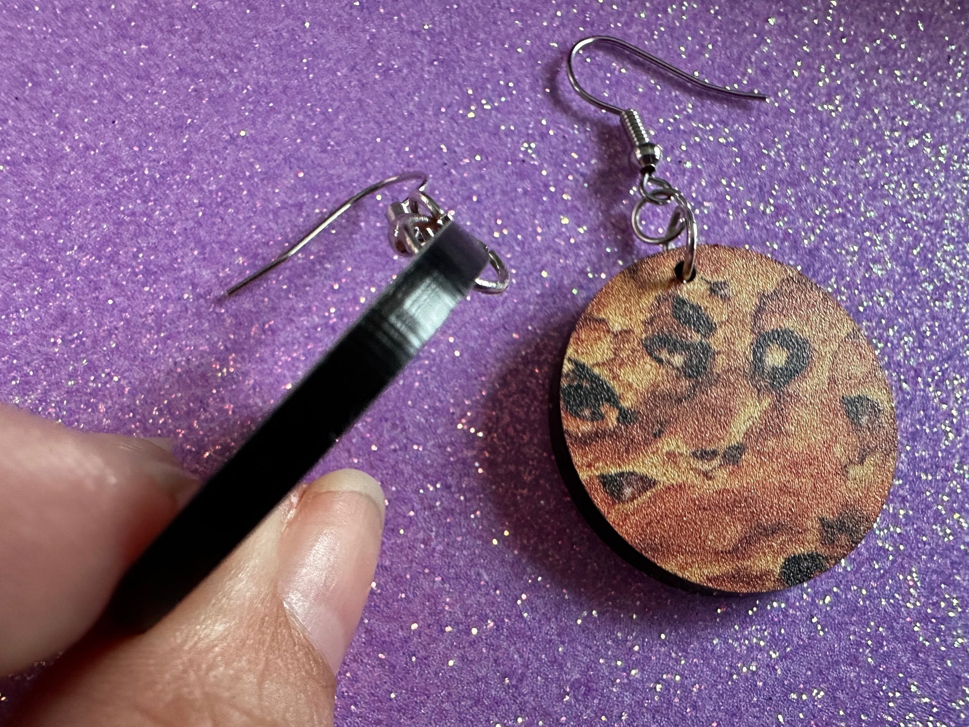 Chocolate Chip Cookie Earrings: Laser Cut Acrylic Cookies, Bakery, Snack, Dessert, Food Earrings, Biscuit, Best Gifts for Her/Him/Them