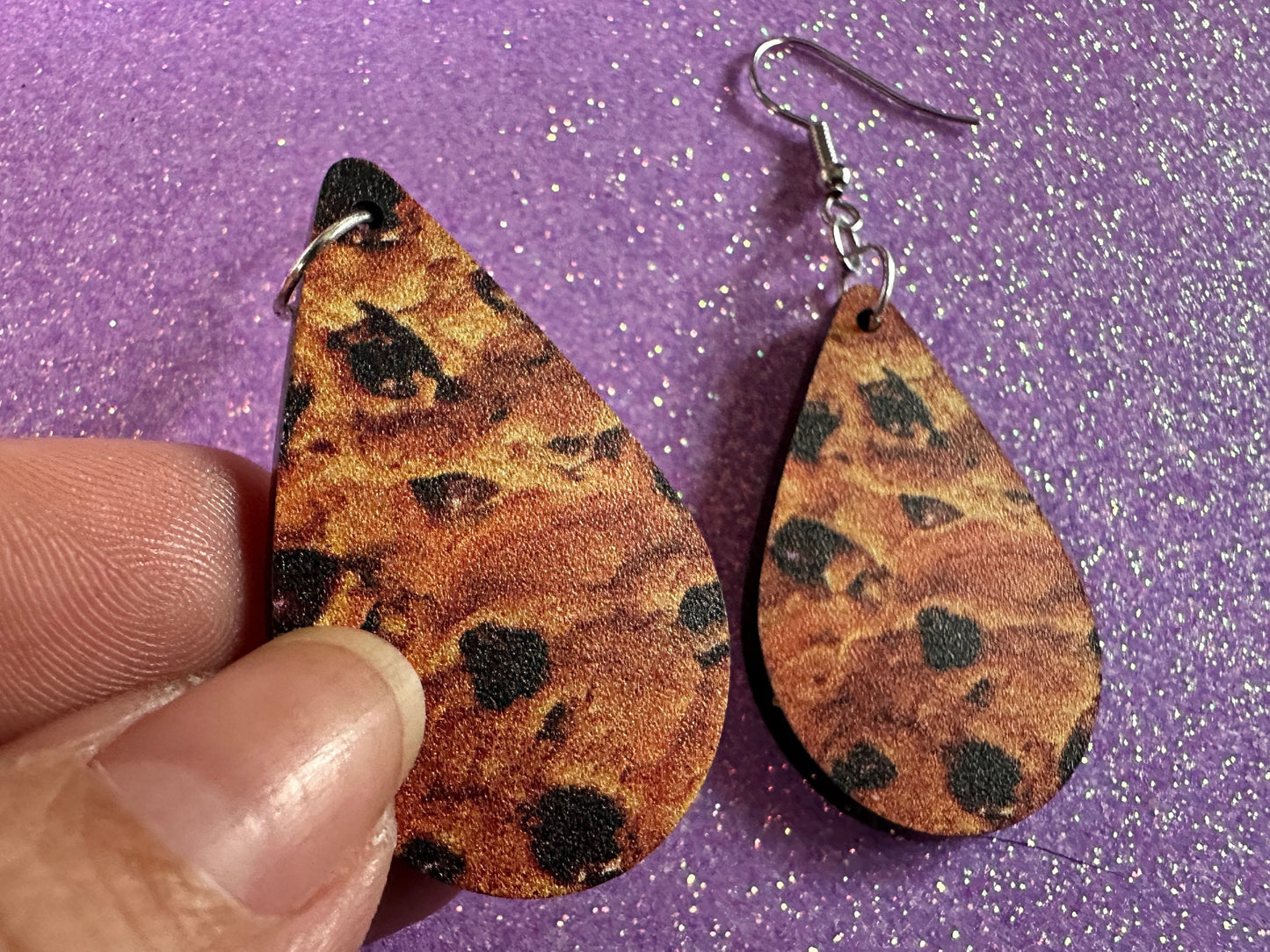 Chocolate Chip Cookie Earrings: Laser Cut Acrylic Cookies, Bakery, Snack, Dessert, Food Earrings, Biscuit, Best Gifts for Her/Him/Them