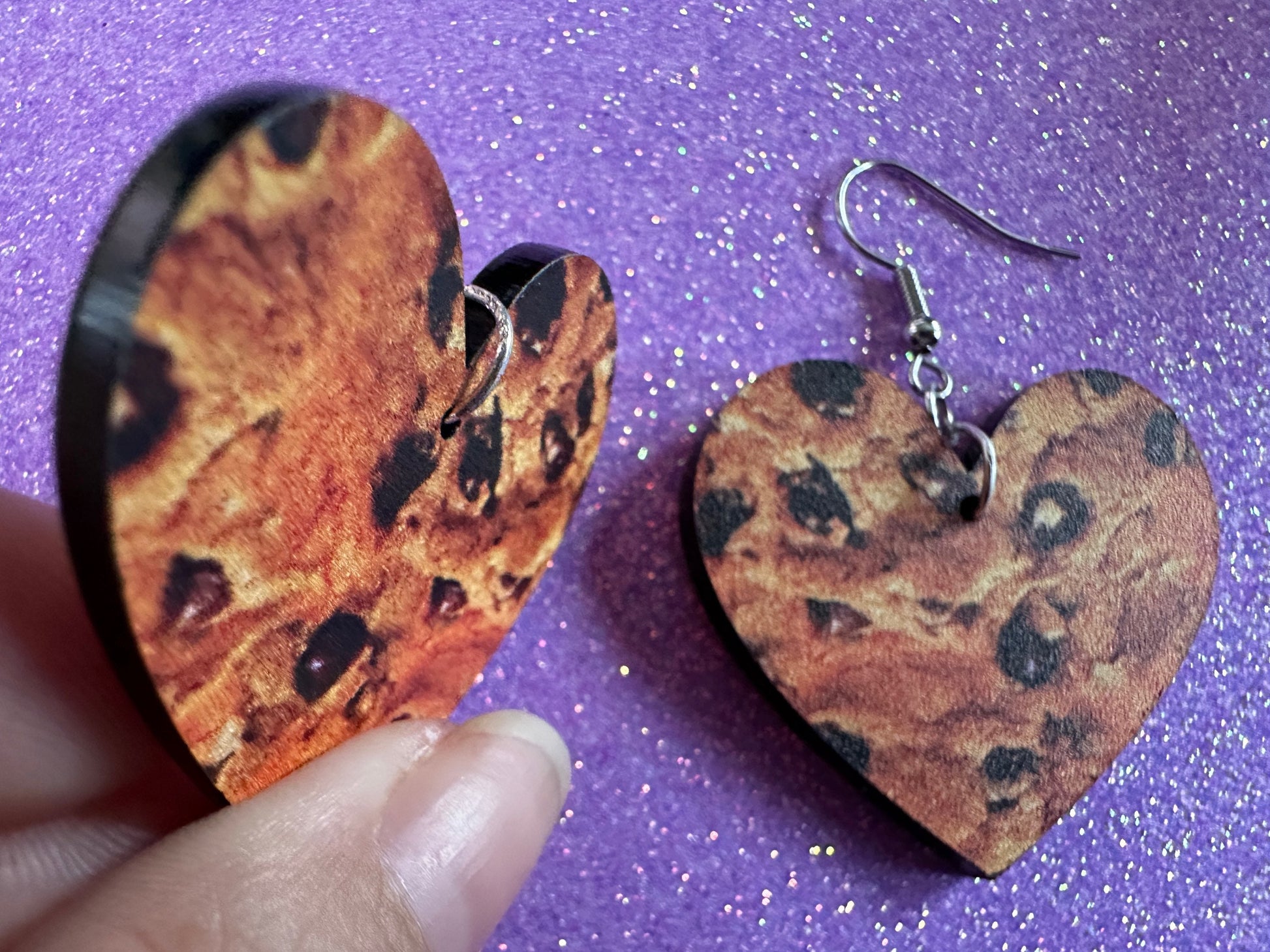 Chocolate Chip Cookie Earrings: Laser Cut Acrylic Cookies, Bakery, Snack, Dessert, Food Earrings, Biscuit, Best Gifts for Her/Him/Them