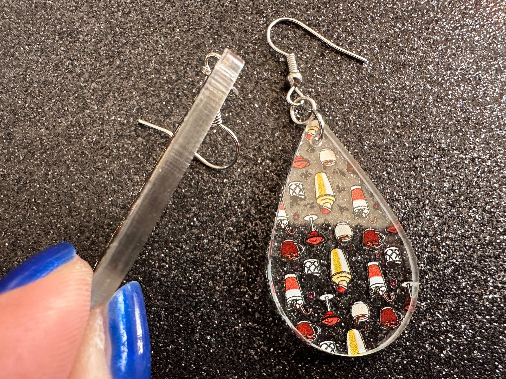 Christmas Cocktail Earrings: Laser Cut Acrylic Earrings, Xmas, Drinks, Alcohol, Party, Cheers, Toast, Merry, Best Gifts for Her/Him/Them