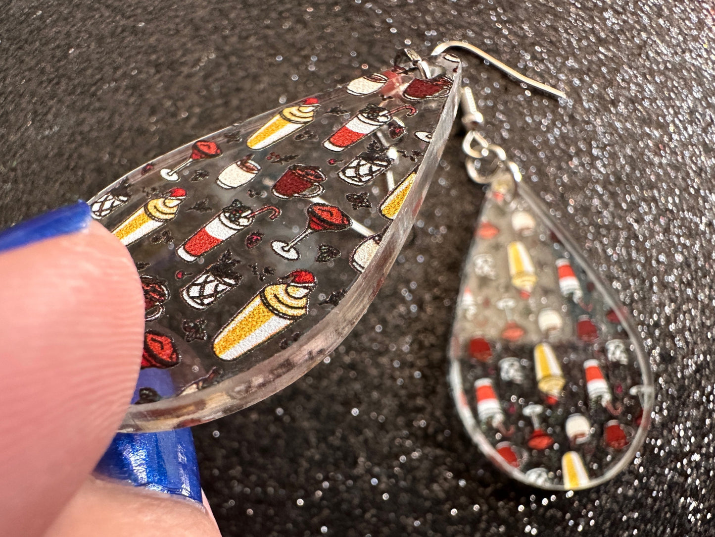 Christmas Cocktail Earrings: Laser Cut Acrylic Earrings, Xmas, Drinks, Alcohol, Party, Cheers, Toast, Merry, Best Gifts for Her/Him/Them