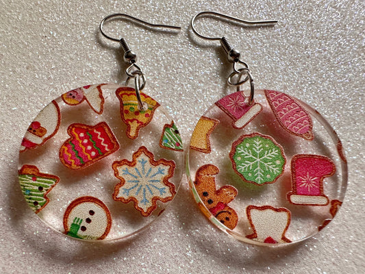 Christmas Cookie Earrings: Laser Cut Acrylic Cookies, Xmas, X-mas, Christmas Cookies, Best Gifts for Her/Him/Them