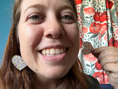Christmas Light Earrings: Laser Cut Acrylic Christmas Bulbs, Hearts, Lights, Winter, Festive, Xmas, Holidays, Best Gifts for Her/Him/Them