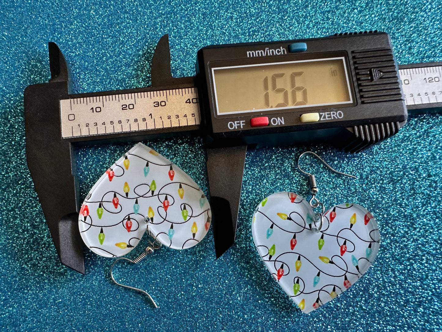 Christmas Light Earrings: Laser Cut Acrylic Christmas Bulbs, Hearts, Lights, Winter, Festive, Xmas, Holidays, Best Gifts for Her/Him/Them