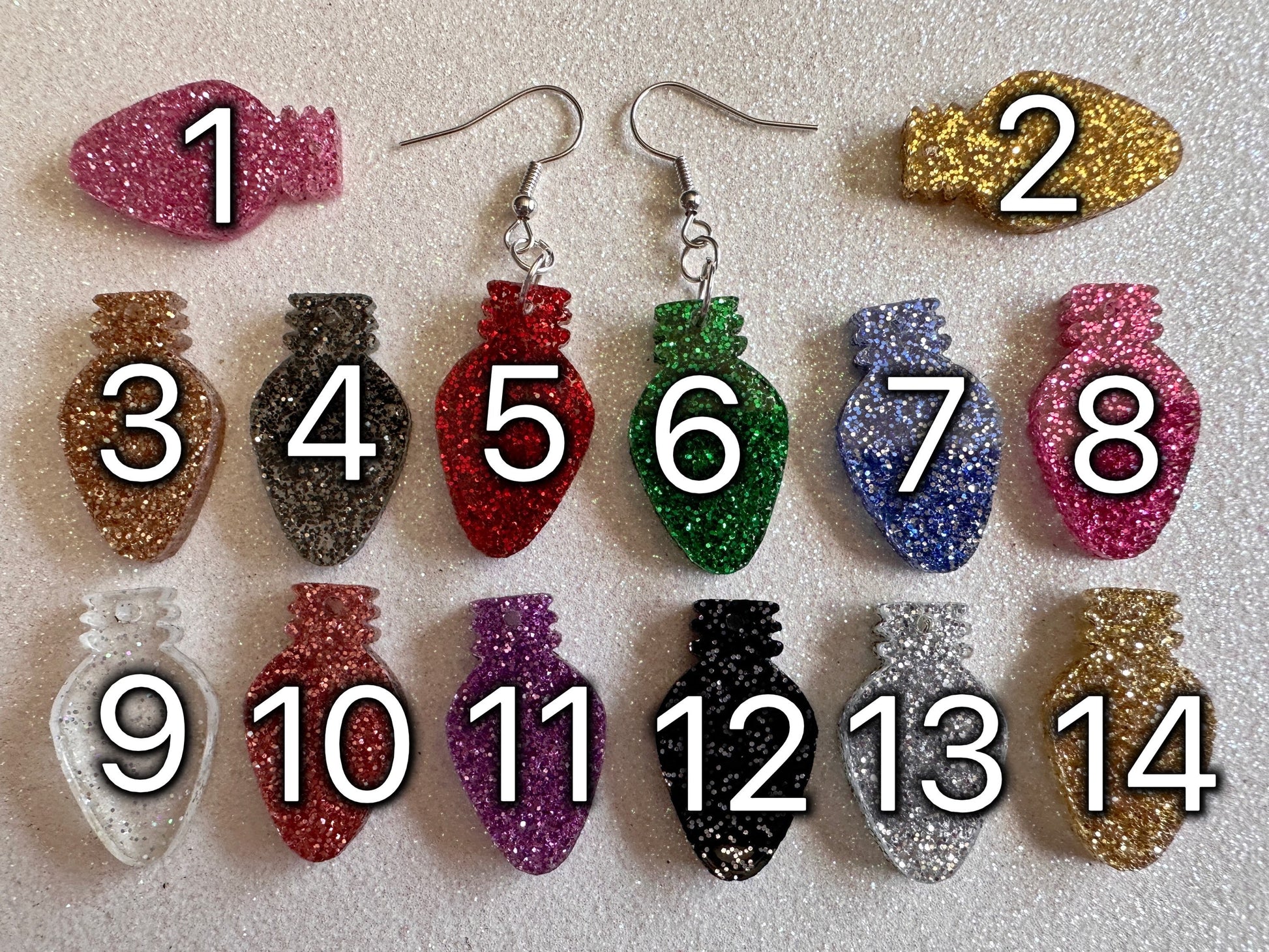 Christmas Light Earrings: Laser Cut Acrylic Christmas Bulbs, Lights, Winter, Festive, Xmas, Green Earrings, Holidays, Gifts for Her/Him/Them
