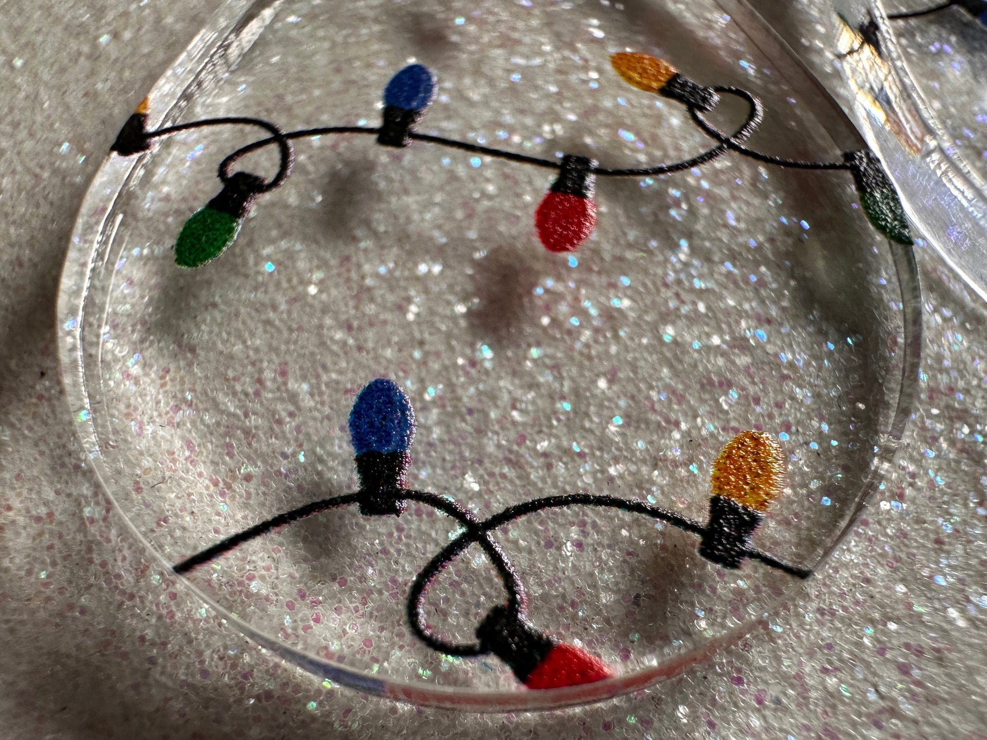 Christmas Light Earrings: Laser Cut Acrylic Christmas Lights, X-mas, Winter, Festive, Xmas, Fairy Lights, Holidays, Gifts for Her/Him/Them