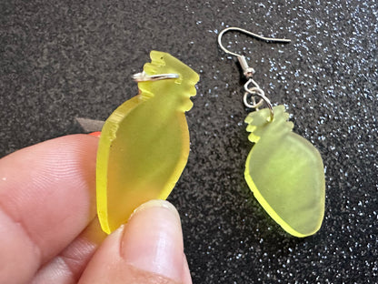 Christmas Light Earrings: Laser Cut Acrylic Christmas Lights, X-mas, Winter, Festive, Xmas, Fairy Lights, Holidays, Gifts for Her/Him/Them