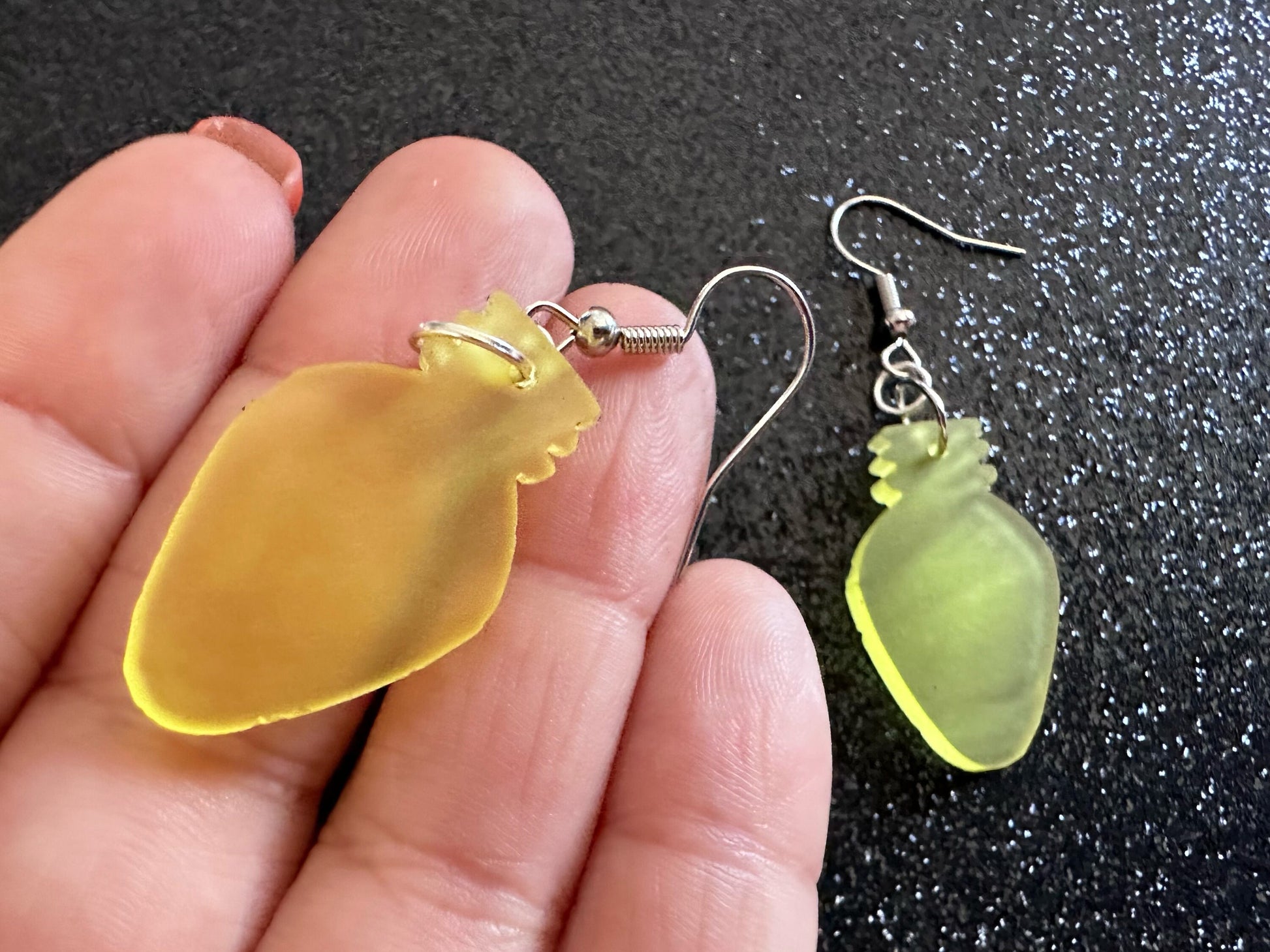 Christmas Light Earrings: Laser Cut Acrylic Christmas Lights, X-mas, Winter, Festive, Xmas, Fairy Lights, Holidays, Gifts for Her/Him/Them