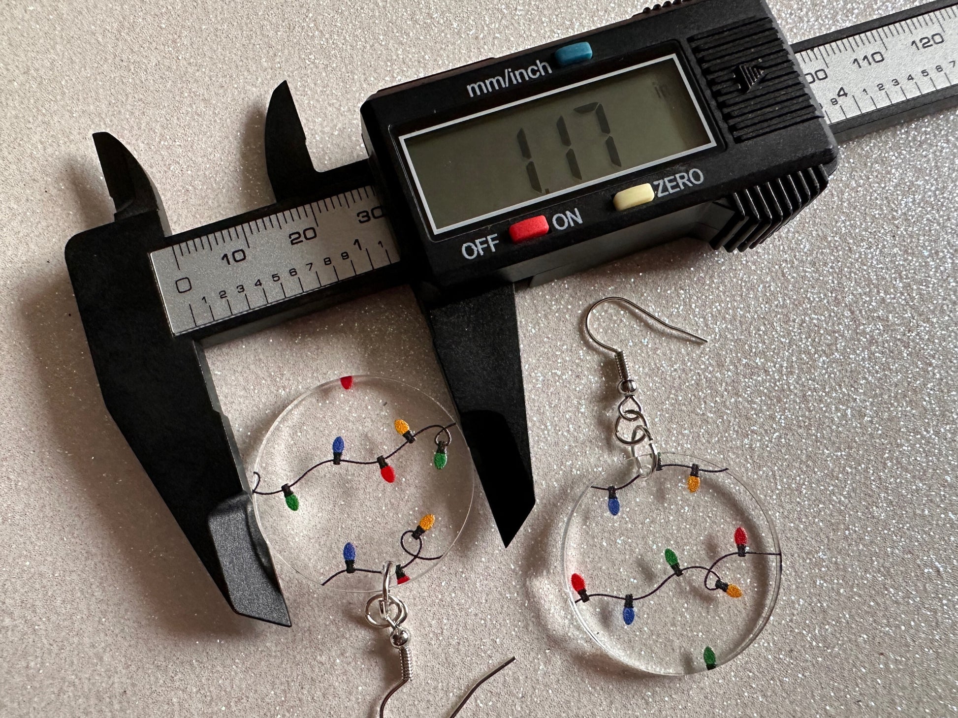 Christmas Light Earrings: Laser Cut Acrylic Christmas Lights, X-mas, Winter, Festive, Xmas, Fairy Lights, Holidays, Gifts for Her/Him/Them