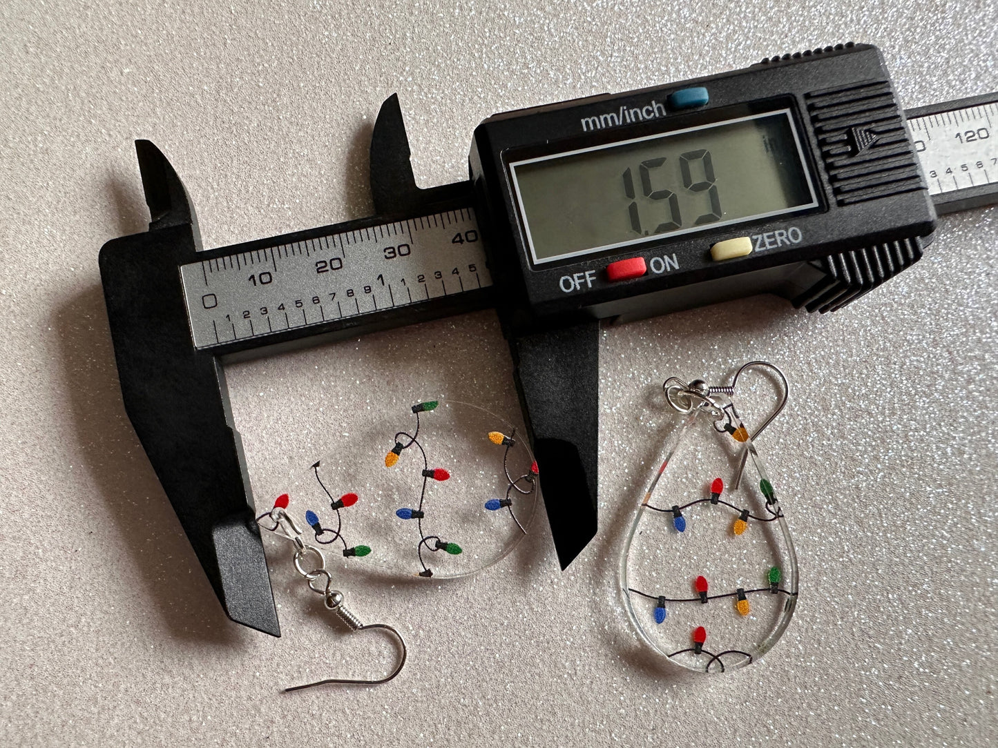 Christmas Light Earrings: Laser Cut Acrylic Christmas Lights, X-mas, Winter, Festive, Xmas, Fairy Lights, Holidays, Gifts for Her/Him/Them