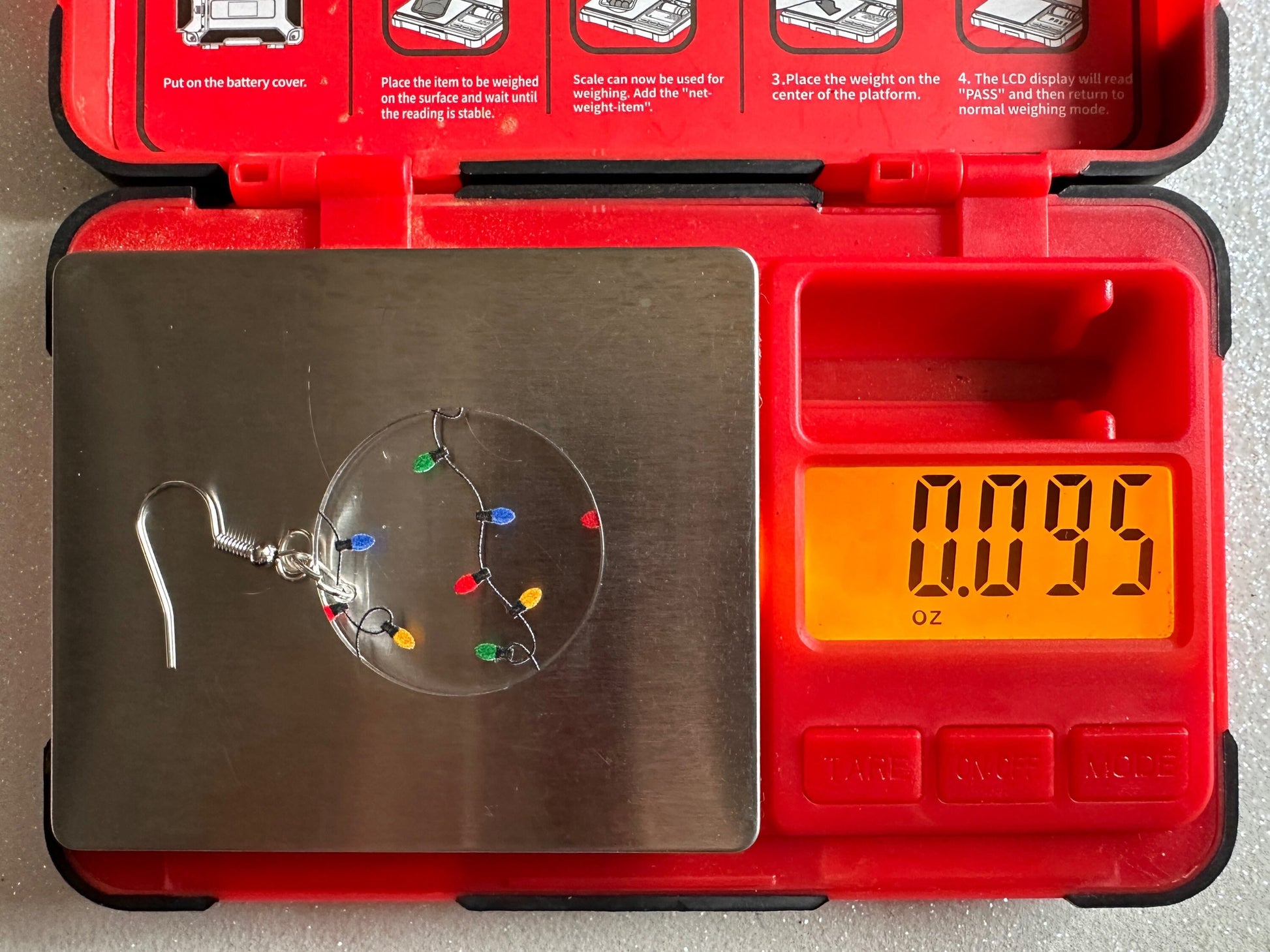 Christmas Light Earrings: Laser Cut Acrylic Christmas Lights, X-mas, Winter, Festive, Xmas, Fairy Lights, Holidays, Gifts for Her/Him/Them