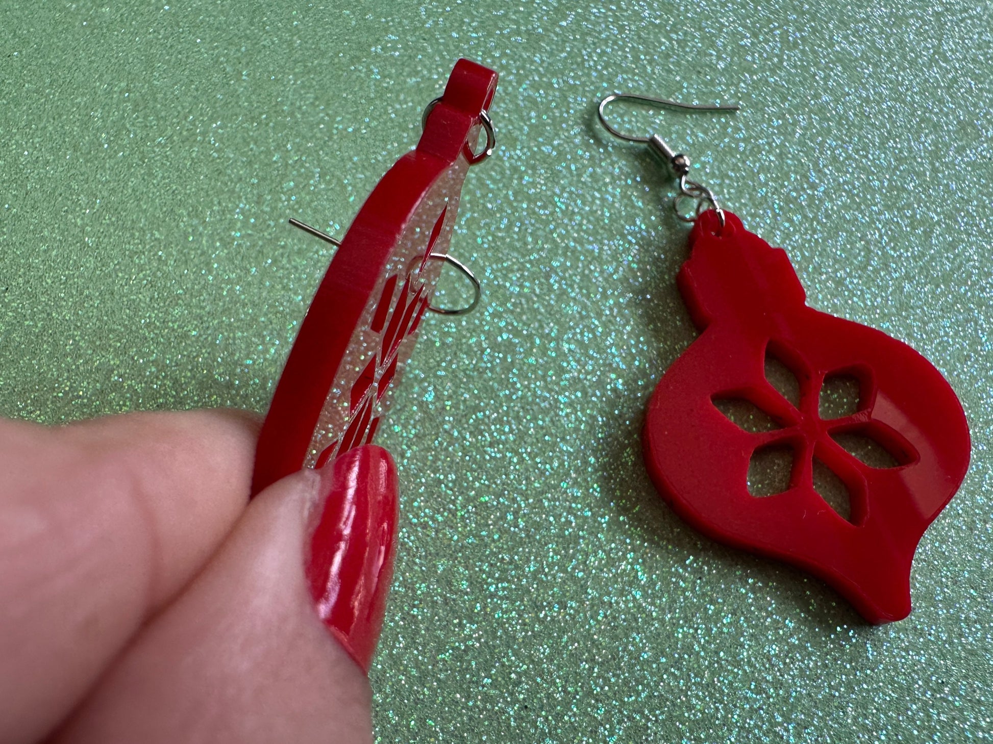 Christmas Ornament Earrings: Christmas Baubles, Festive, Holiday, X-mas Ornaments, Novelty Costume Jewelry, Best Gifts for Her/Him/Them