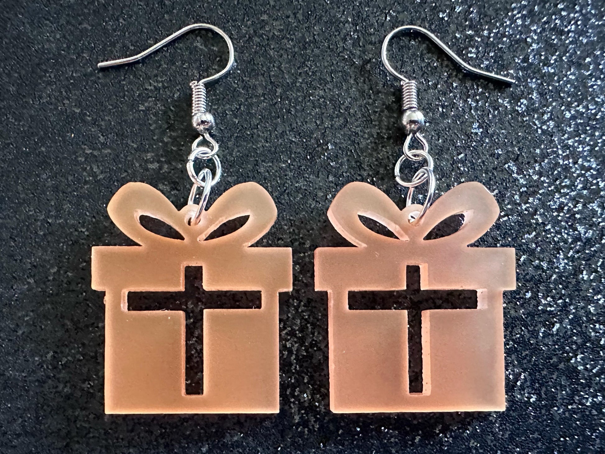 Christmas Present Earrings: Laser Cut Acrylic Presents, Xmas, X-mas, Birthday, Best Gifts for Her/Him/Them
