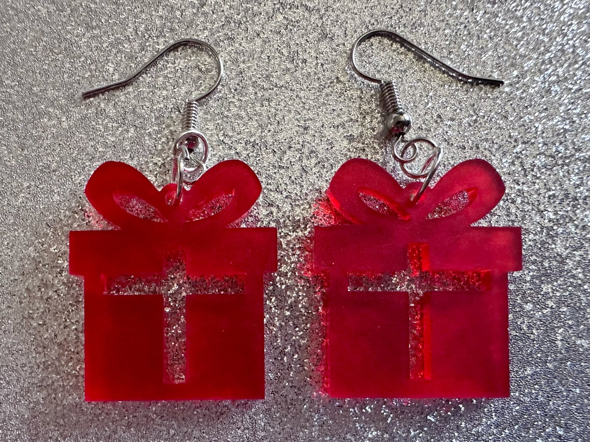 Christmas Present Earrings: Laser Cut Acrylic Presents, Xmas, X-mas, Birthday, Best Gifts for Her/Him/Them