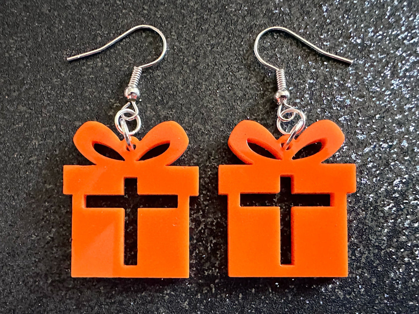 Christmas Present Earrings: Laser Cut Acrylic Presents, Xmas, X-mas, Birthday, Best Gifts for Her/Him/Them