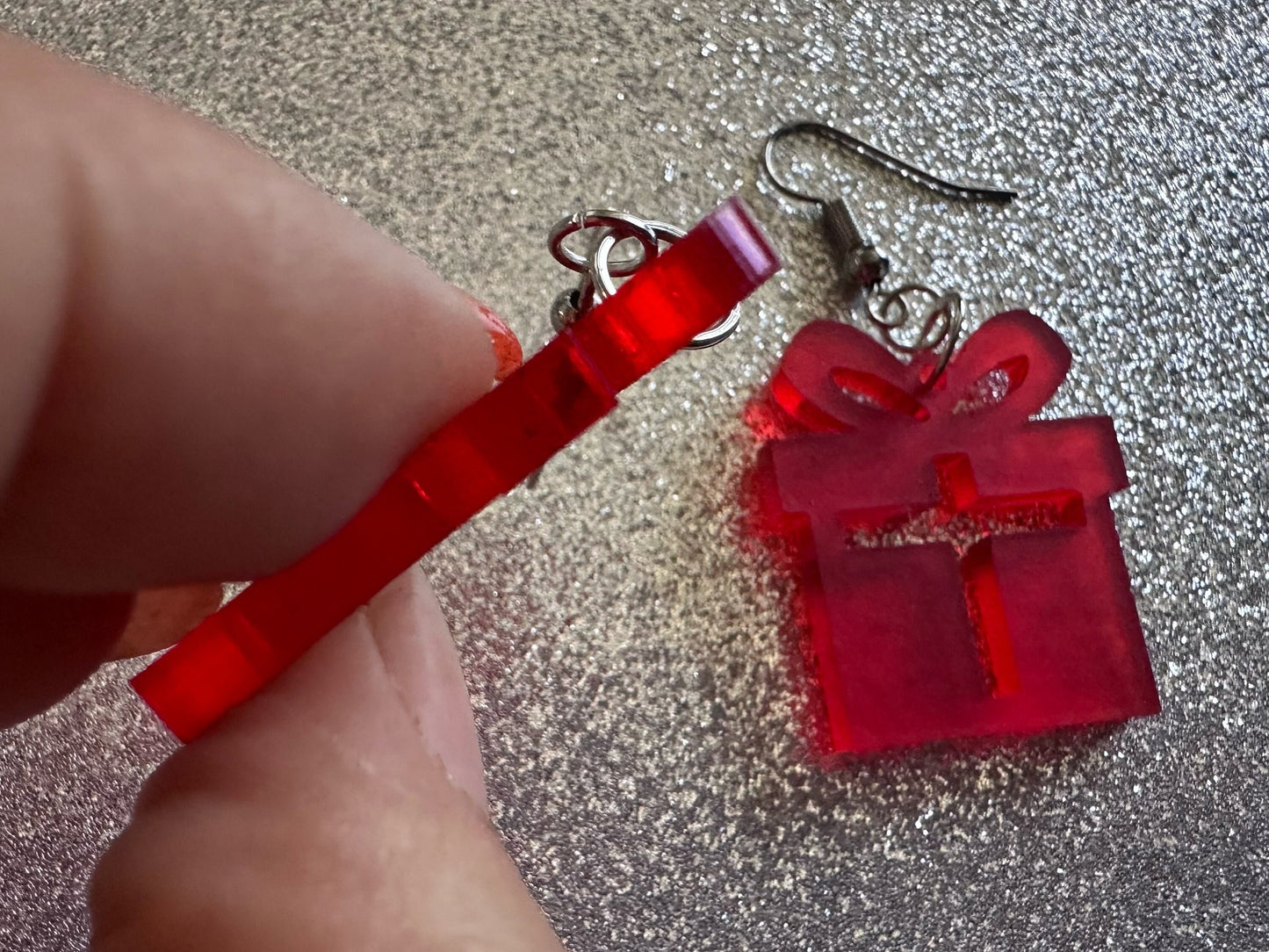 Christmas Present Earrings: Laser Cut Acrylic Presents, Xmas, X-mas, Birthday, Best Gifts for Her/Him/Them