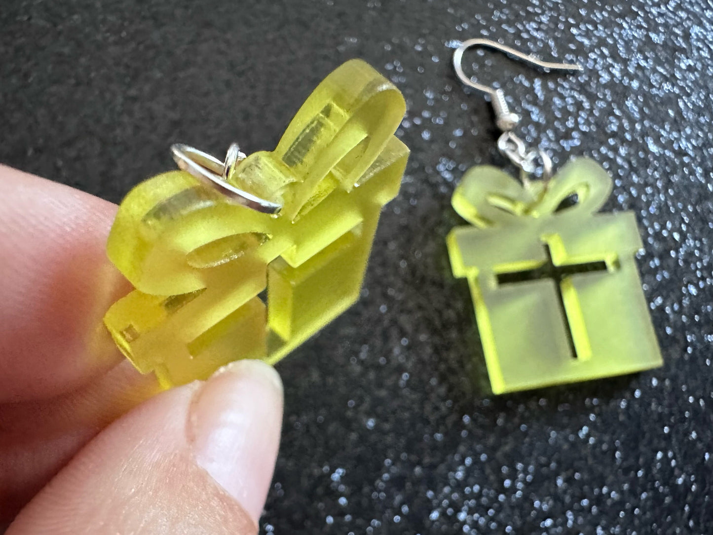 Christmas Present Earrings: Laser Cut Acrylic Presents, Xmas, X-mas, Birthday, Best Gifts for Her/Him/Them