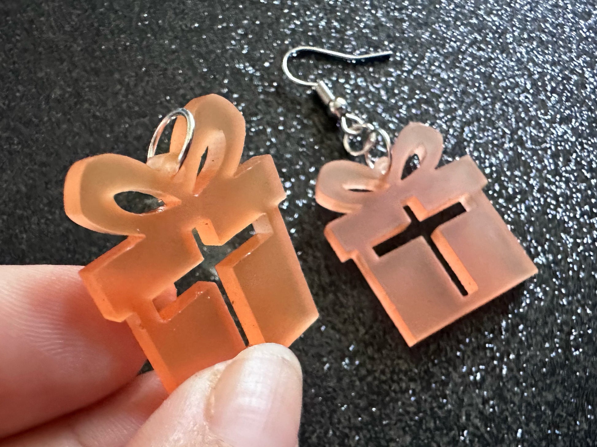 Christmas Present Earrings: Laser Cut Acrylic Presents, Xmas, X-mas, Birthday, Best Gifts for Her/Him/Them