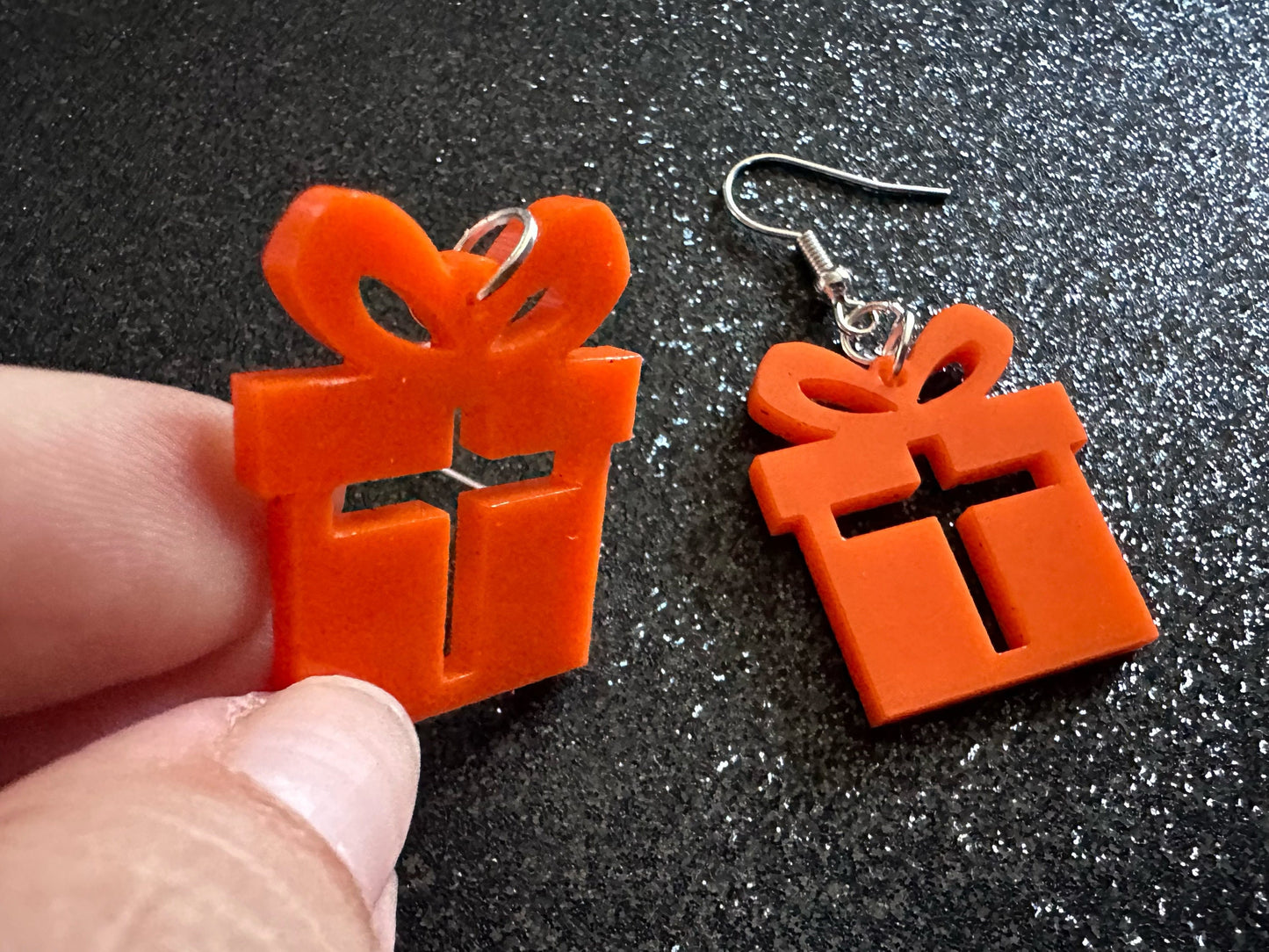 Christmas Present Earrings: Laser Cut Acrylic Presents, Xmas, X-mas, Birthday, Best Gifts for Her/Him/Them